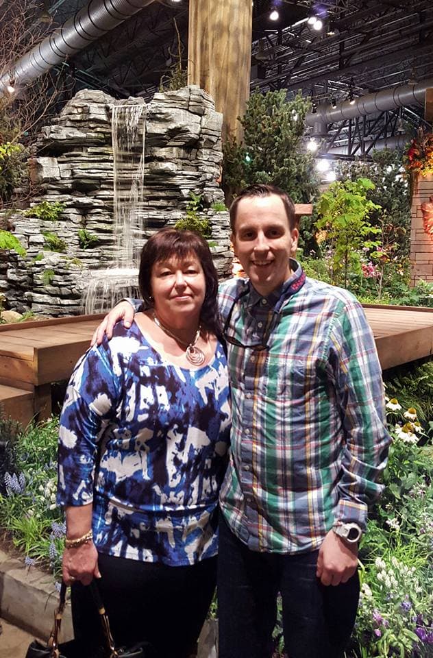 Brent with his mother